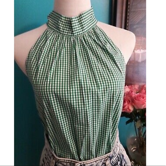 J. Crew Gingham Tie Neck Tank top - Picture 3 of 8
